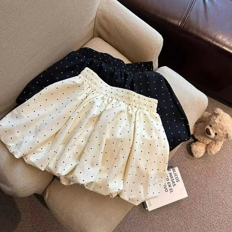 2026 New High Waist Cloud Bubble Puffy Skirt Women's Flower Bud Short Skirt Spring And Summer Polka Dot Half Skirt Elegant