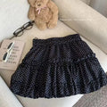 2026 High Waist Cloud Bubble Puffy Skirt Women Polka Dots Flower Bud Short Skirt