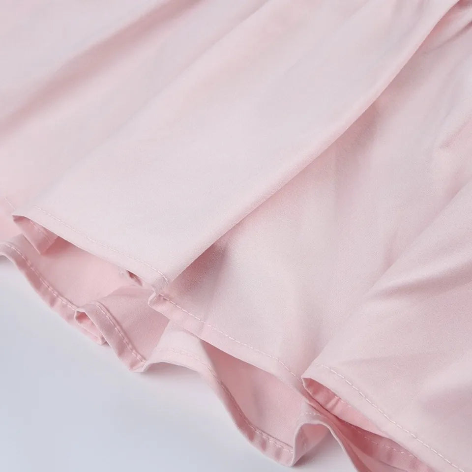 Fashion High Waist Women's Skirts Ruffled Sweet Mini Skirts with Shorts Y2k Pink Short Skirts Summer Wear
