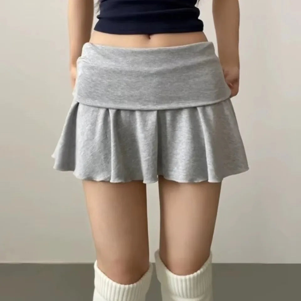 Waist-Flipping Ruched Skirts High Waist High Elasticity Women Short Dress Prevent Exposure Athletic Short Skirt For Golf Sports