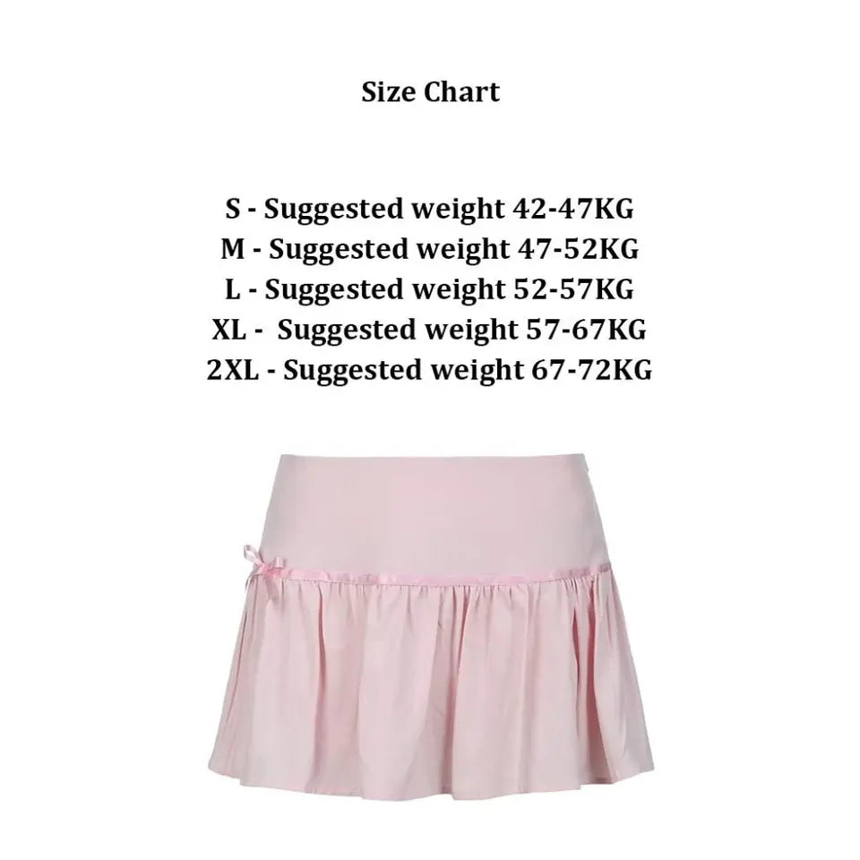 Fashion High Waist Women's Skirts Ruffled Sweet Mini Skirts with Shorts Y2k Pink Short Skirts Summer Wear